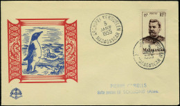 Lettre 15F Madagascar, OBL Kerguelen 3 Janv 1955, S/enveloppe Officielle, TB - Sonstige & Ohne Zuordnung