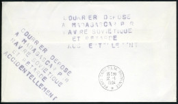 Lettre N° 87,+ PA N°57, OBL Port Aux Français 17/9/81 Pour La France, Au Verso Courrier Déposé à Madagascar Par Navire S - Other & Unclassified