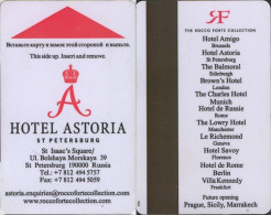 Russia. Astoria - Hotelsleutels (kaarten)