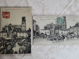 Toul  ,  2 Cartes Du Marché - Toul