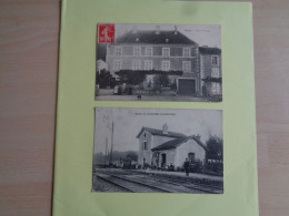 70 - Haute Saone - Barges  - Lot De 2 Cartes - Maison Poinsot - Halte Barges - Cemboing - Train  - Animées- Réf.77B - - Autres & Non Classés