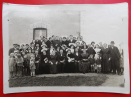 Photo Bretagne Groupe Costumes  Jumelles Accordeon - Old (before 1900)