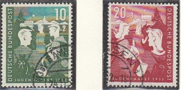 BRD  153-154, Gestempelt, Jugend, 1952 - Gebruikt