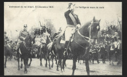 Bruxelles Pferd Horse Cheval Paard Avênement Du Roi Albert 1909 Le Cortège En Cours De Route Htje - Pferde