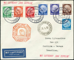 Lettre Zeppelin 9è SAF 1932. Lettre Avec CàD Luftschiff Graf Zeppelin 25.10.32, Pour Curityba-Parana. Arrivée 28.X.32. T - Sonstige & Ohne Zuordnung