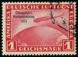 Oblitéré N° 42A, 1 M. Rouge, CHICAGOFAHRT 1933, TB - Sonstige & Ohne Zuordnung