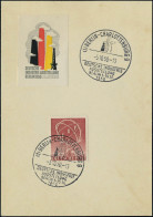 Lettre N° 57, Sur Bristol Càd Illustré Deutsche Industrie Austellung Berlin 5.10.50 + Vignette Commémorative, T.B. - Sonstige & Ohne Zuordnung