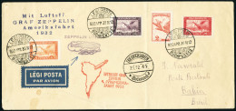 Lettre N° 12, 15, 16 Et 22 Sur Lettre. CàD Budapest 932 App. 30. Zeppelin 4è SAF 1932, Pour Bahia (Brésil). CàD De Trans - Autres & Non Classés