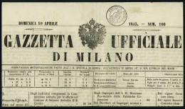 Lettre Cachet De Parma Cent 9 Gazette Estere, Taxe Sur Journal, Précurseur De Timbres Taxés, Signé + Certificat Diéna, S - Autres & Non Classés