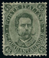 Neuf Avec Charnière N° 42, 45c Vert-gris, Qq Dents Courtes Sinon Bien Centré, Signé Bühler, Sassone - Sonstige & Ohne Zuordnung