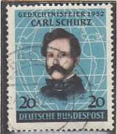 BRD 155, Gestempelt, Carl Schurz, 1952 - Gebruikt