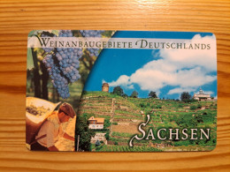 Phonecard Germany A 06 02.02. Wine, Sachsen  6.000 Ex. - A + AD-Series : D. Telekom AG Advertisement