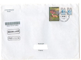 Russie Faon 2008 Lettre Recommandée Pour La France Biche Cerf Bambi - Russia 2008 Fawn Registred Letter To France - Wild