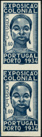 Neuf Sans Gomme N° 572/574. Exposition Coloniale De Porto 1934. La Série Paire Verticale Non Dentelée. T.B. Rare - Sonstige & Ohne Zuordnung