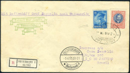 Lettre Zeppelin 2e SAF 1933 Pour Rio De Janeiro, TB, Certificat Colla - Other & Unclassified