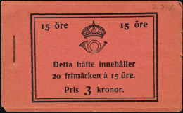 Neuf Sans Charnière Carnet N°C196.  15ore Rouge. Carnet Complet De 20 Timbres. Prix 3Kr. T.B. - Autres & Non Classés