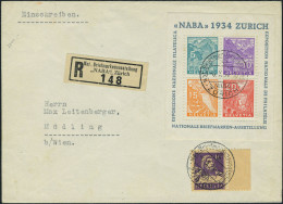 Lettre N° 1, Bloc Naba S/LR Obl. De L'expo 6/10/31 Pour L'Autriche - TB, Zumstein 850 CHF - Sonstige & Ohne Zuordnung