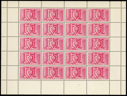 Neuf Sans Charnière Vignette Expérimentale Helmet 135 Rose Feuille De 20 Ex Dont 10 Avec TAB Latéral - TB - Cat. Bale $3 - Sonstige & Ohne Zuordnung