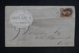 ETATS UNIS -Enveloppe Commerciale De New York - L 152418 - Lettres & Documents