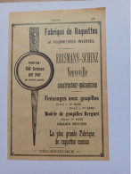 Ancienne Publicité Horlogerie ERISMANN-SCHINZ NEUVEVILLE Suisse 1914 - Svizzera