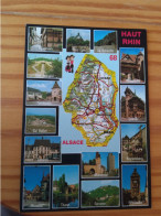 68 - HAUT RHIN - Carte Géographique- Contour Du Departement  Avec Multivues - Maps