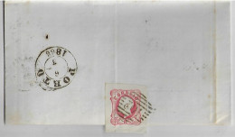 Portugal 1866 Complete Fold Cover Sent From Vianna Do Castelo To Porto Stamp King Luis I 25 Reis - Covers & Documents