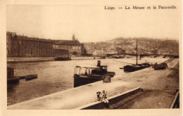 LIÉGE - LA MEUSE ET LA PASSERELLE - CARTOLINA FP NON UTILIZZATA - Lüttich