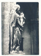 CPSM 10.5 X 15 Côtes D'Or SAULIEU Basilique St-Andoche (XII° S.)  Vierge à L'Enfant (XVI° S.)  Statue - Saulieu