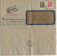 Böhmen Und Mähren Provisorischer Einschreibestempel Brünn17, 2.12.43 - Covers & Documents