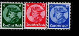 Deutsches Reich 479 - 481 Friedrich Der Große MLH * Falz - Unused Stamps