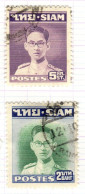 T+ Thailand 1947 Mi 264 269 Bhumipol Adujadeh - Covers & Documents