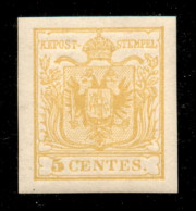 Antichi Stati Italiani - Lombardo Veneto - 1866 - Ristampa Del 5 Cent (R1) - Gomma Integra - E. Diena - Sonstige & Ohne Zuordnung