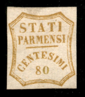 Antichi Stati Italiani - Parma - Governo Provvisorio - 1859 - 80 Cent (18) - Gomma Recuperata (rigommato) - Valutato Sen - Sonstige & Ohne Zuordnung