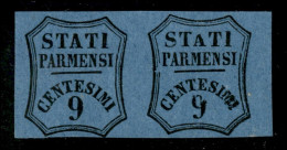 Antichi Stati Italiani - Parma - Governo Provvisorio - 1857 - Non Emessi - Coppia Del 9 Cent (2A/2Ab - Segnatasse Giorna - Sonstige & Ohne Zuordnung