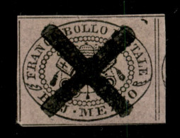 Antichi Stati Italiani - Stato Pontificio - 1852 - Preannullato - Mezzo Bai (1n - Lilla Rosa) - Gomma Originale - Cert.  - Sonstige & Ohne Zuordnung