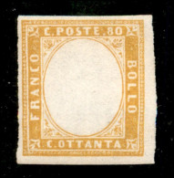 Antichi Stati Italiani - Sardegna - 1862 - Senza Effigie - 80 Cent (17Da) - Gomma Integra - Autres & Non Classés