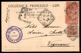 Regno - Vittorio Emanuele III - Cartolina Espresso Affrancata Con 10 Cent Floreale (71 Lca) Con Dentellatura Orizzontale - Autres & Non Classés