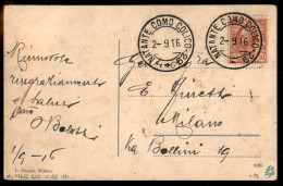 Regno - Vittorio Emanuele III - Cartolina Illustrata Da Bellagio Affrancata Con 10 Cent Leoni (82) Con Annullo Natante C - Other & Unclassified