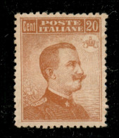 Regno - Vittorio Emanuele III - 1916 - 20 Cent Michetti (107) Ottimamente Centrato - Nuovo Con Gomma Garantita Originale - Other & Unclassified