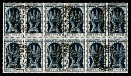 Regno - Vittorio Emanuele III - 1934 - 1,75 + 1 Lira Decennale (354) - Blocco Di Dodici - Usati - Autres & Non Classés