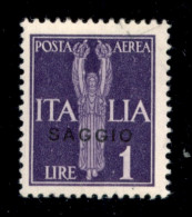 Regno - Posta Aerea - 1930 - Saggio - 1 Lira (14) - Gomma Integra - Other & Unclassified