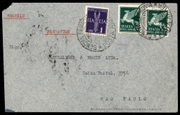 Regno - Posta Aerea - Aerogramma Affrancato Con 1 Lira + Due 5 Lire Imperiale (14 + Due 16) In Tariffa Da Genova Per San - Autres & Non Classés