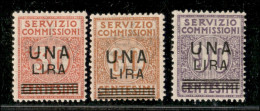 Regno - Servizio Commissioni - 1925 - Servizio Commissioni Soprastampati (4/6) - Serie Completa - Gomma Originale Con Tr - Other & Unclassified