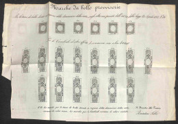 Marche Da Bollo - 1862 - Marca Da Bollo Provvisoria (per Tasse Di Bollo E Per Cambiali) - Quintino Sella - Autres & Non Classés
