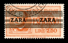 Occupazioni II Guerra Mondiale - Occupazione Tedesca - Zara - 1943 - 2,50 Lire (4 - Quinto Tipo) Usato - Seconda A Stret - Autres & Non Classés