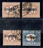 Uffici Postali All'Estero - Costantinopoli - 1922 - Segnatasse (1/4) - Insieme Di 3 Valori Con Gomma Originale + 1 Lira  - Autres & Non Classés