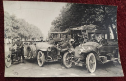 Carte Photo Automobile Et Moto Militaire Militaria / Militaria Automobilia Motard Voiture Auto Motocycle - Other & Unclassified