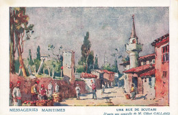 MIKIBP8-049- TURQUIE UNE RUE DE SCUTARI + MESSAGERIES MARITIMES - Turkey