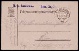 Feldpostkorrespondenzkarte - K.u.k. Feldpostamt 608 Vom 12.X.15 - K.k. Landsturm - Baon. Nr. 400 - Andere & Zonder Classificatie