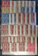 France Type Semeuse 39 Blocs De Quatre Coins Datés Neufs ** MNH Années 30. Forte Cote. TB - 1930-1939